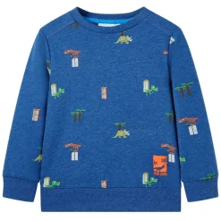 Sweatshirt til børn str. 104 mørk blåmeleret