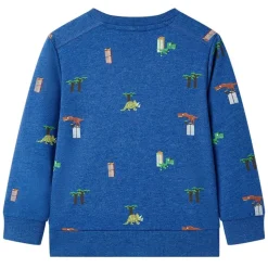 Sweatshirt til børn str. 104 mørk blåmeleret