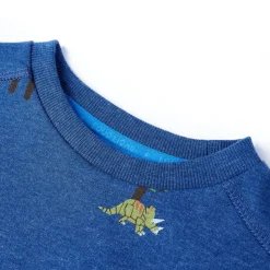 Sweatshirt til børn str. 104 mørk blåmeleret