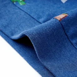 Sweatshirt til børn str. 104 mørk blåmeleret