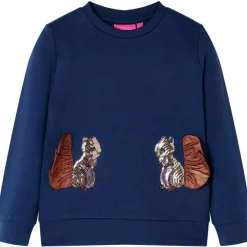 Sweatshirt til børn str. 104 marineblå