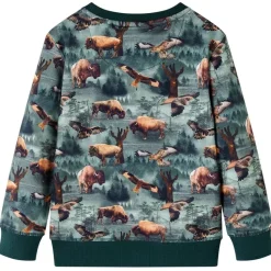 Sweatshirt til børn str. 92 mørkegrøn