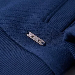 Sweatshirt til børn str. 92 med lynlås marineblå