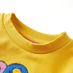 Sweatshirt til børn str. 92 okkerfarvet