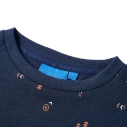 Sweatshirt til børn str. 92 ræv mørk blåmeleret