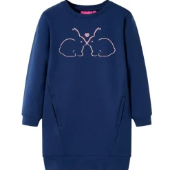 Sweatshirtkjole til børn str. 92 marineblå
