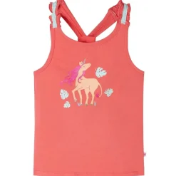 Tanktop til børn str. 116 koralrød