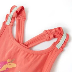 Tanktop til børn str. 116 koralrød