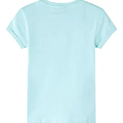 T-shirt til børn str. 116 akvamarinblå