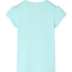 T-shirt til børn str. 128 akvamarinblå