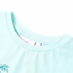 T-shirt til børn str. 128 akvamarinblå