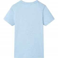 T-shirt til børn str. 104 blåmeleret
