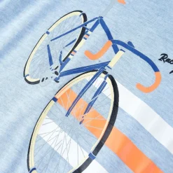 T-shirt til børn str. 104 blåmeleret