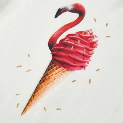 T-shirt til børn str. 104 ecrufarvet