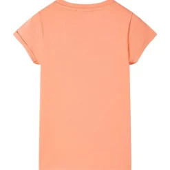T-shirt til børn str. 128 ferskenfarvet