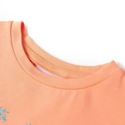 T-shirt til børn str. 128 ferskenfarvet