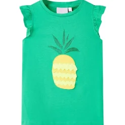 T-shirt til børn str. 116 grøn