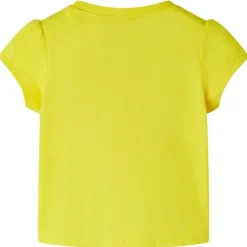 T-shirt til børn str. 104 gul