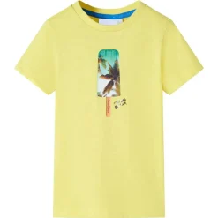 T-shirt til børn str. 116 gul