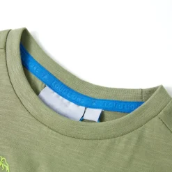 T-shirt til børn str. 104 kakifarvet