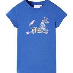 T-shirt til børn str. 104 koboltblå