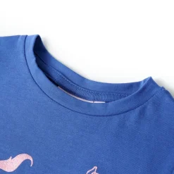 T-shirt til børn str. 104 koboltblå