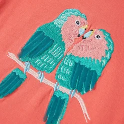 T-shirt til børn str. 104 koralfarvet
