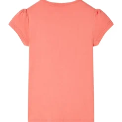 T-shirt til børn str. 92 koralrød