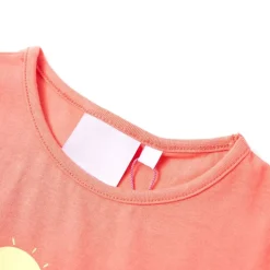 T-shirt til børn str. 92 koralrød