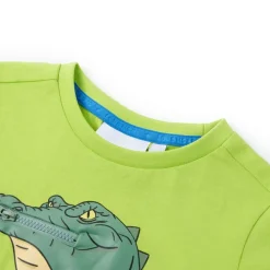 T-shirt til børn str. 116 limegrøn