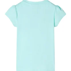 T-shirt til børn str. 92 lys akvamarinblå