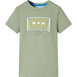 T-shirt til børn str. 116 lys kakifarve