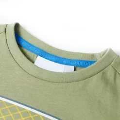 T-shirt til børn str. 116 lys kakifarve