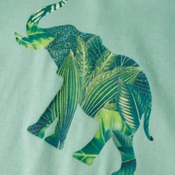 T-shirt til børn str. 92 lys kakifarve