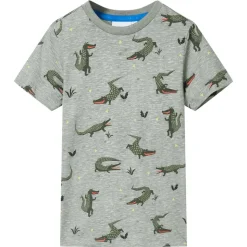 T-shirt til børn str. 104 lys kakimeleret