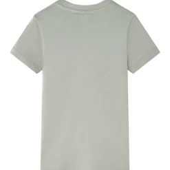 T-shirt til børn str. 140 lys kakifarve