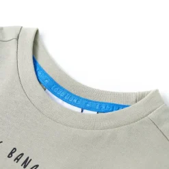 T-shirt til børn str. 140 lys kakifarve
