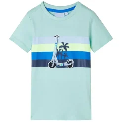T-shirt til børn str. 140 lys mintgrøn