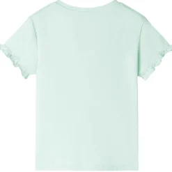 T-shirt til børn str. 128 lys mintgrøn