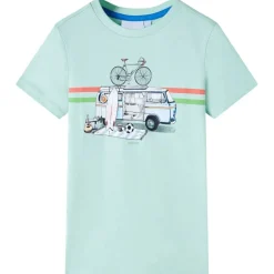 T-shirt til børn str. 104 lys mintgrøn