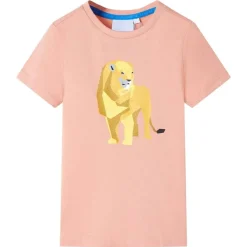 T-shirt til børn str. 116 lys orange