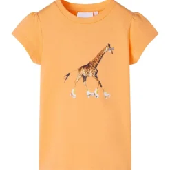 T-shirt til børn str. 116 lys orange