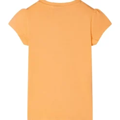 T-shirt til børn str. 116 lys orange