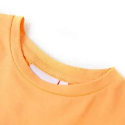 T-shirt til børn str. 116 lys orange
