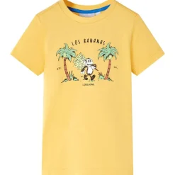 T-shirt til børn str. 92 lys okkergul