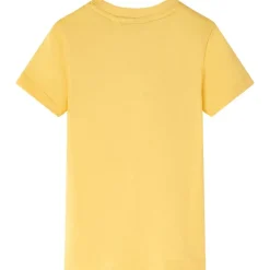 T-shirt til børn str. 92 lys okkergul