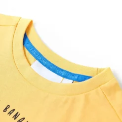 T-shirt til børn str. 92 lys okkergul