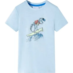 T-shirt til børn str. 128 lyseblå