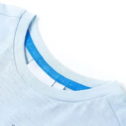 T-shirt til børn str. 128 lyseblå