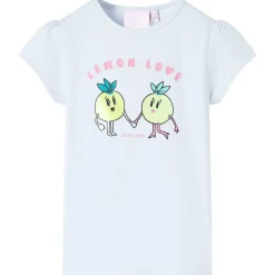 T-shirt til børn str. 140 lyseblå